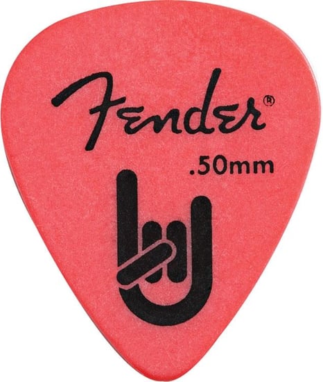 Fender Pack of 12 Rock-On Touring Picks (Red, Thin)