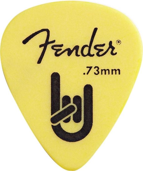 Fender Pack of 12 Rock-On Touring Picks (Yellow, Medium)