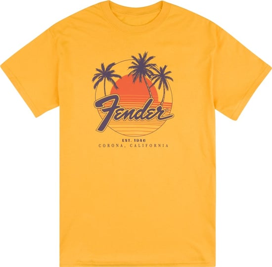 Fender Palm Sunshine Unisex T-Shirt Marigold XXL