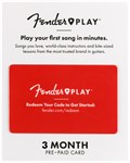 Fender Play 3-month Pre-Paid Card