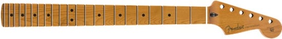 Fender Roasted Maple Stratocaster Neck, 22 Jumbo Frets, 12" Radius, Flat Oval Shape