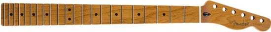 Fender Roasted Maple Telecaster Neck, 22 Jumbo Frets, 12" Radius, Flat Oval Shape