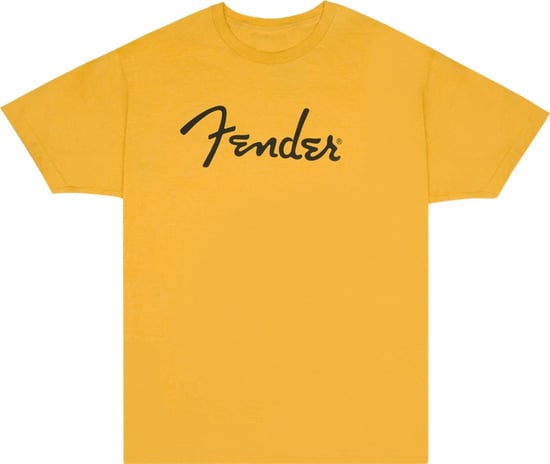 Fender Spaghetti Logo T-Shirt, Butterscotch, L