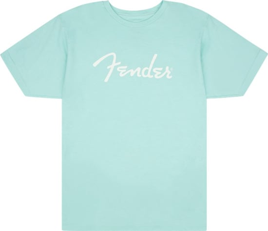 Fender Spaghetti Logo T-Shirt, Daphne Blue, L