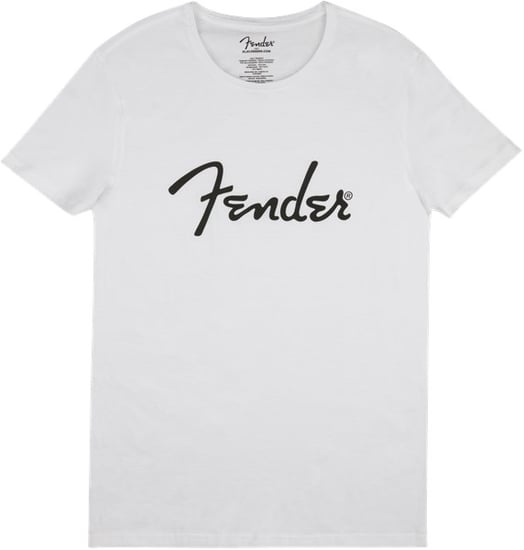 Fender Spaghetti logo T-Shirt, White, Medium