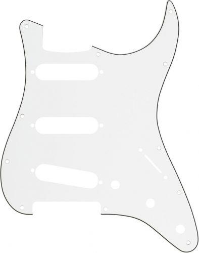 Fender Standard Strat Single Coil Pickguard (3-Ply, Parchment/Black/Parchment)