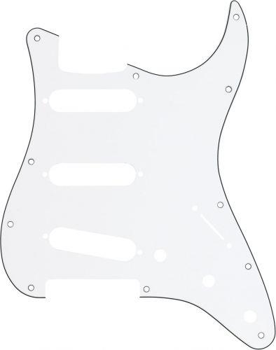 Fender Standard Strat Single Coil Pickguard (3-Ply, White/Black/White)