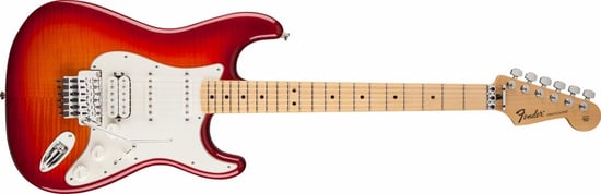 Fender Standard Stratocaster HSS Plus Top with Locking Tremolo (Aged Cherry Burst, Maple)