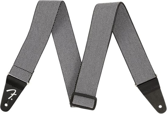 Fender WeighLess 2" Tweed Strap, White Tweed