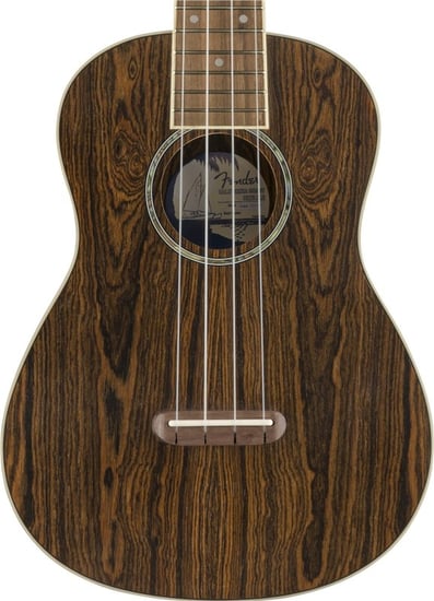 Fender Zuma Exotic Concert Ukulele, Walnut Fingerboard, Bocote