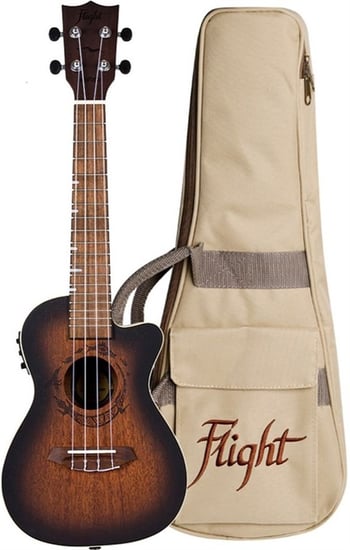 Flight DUC380 Electro Concert Ukulele, Amber