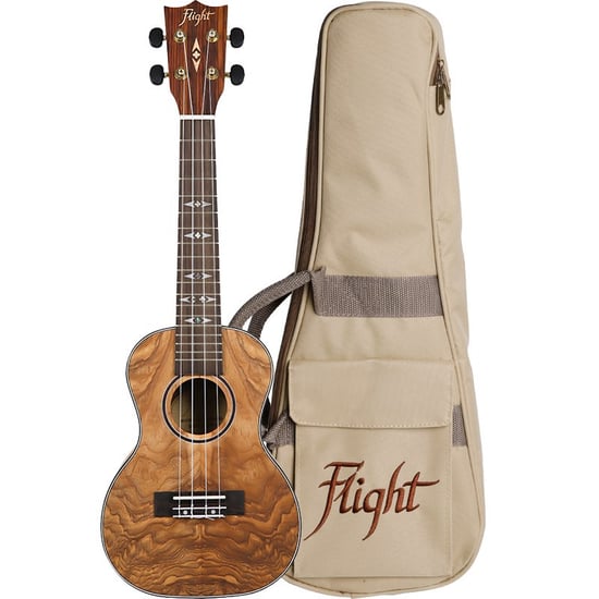 Flight DUC410 Concert Ukulele, Quilted Ash