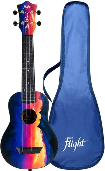 Flight Elise Ecklund ABS Soprano Travel Ukulele, Sunset