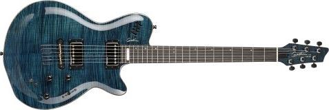 Godin LGX SA (Synth Access) AA Flame Maple (Trans Blue)