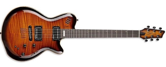 Godin LGX SA (Synth Access) AAA Flame Maple (Cognac Burst)