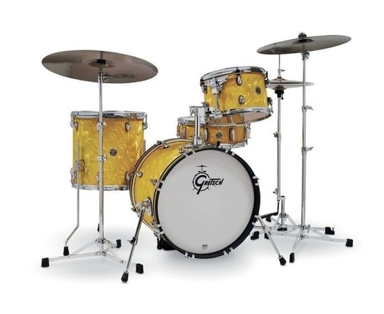 Gretsch CT1-J484 Catalina Club 4 Piece Shell Pack, Yellow Satin Flame