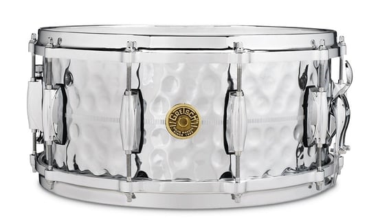 Gretsch G4168HB USA Hammered Chrome Over Brass Snare, 13x6in