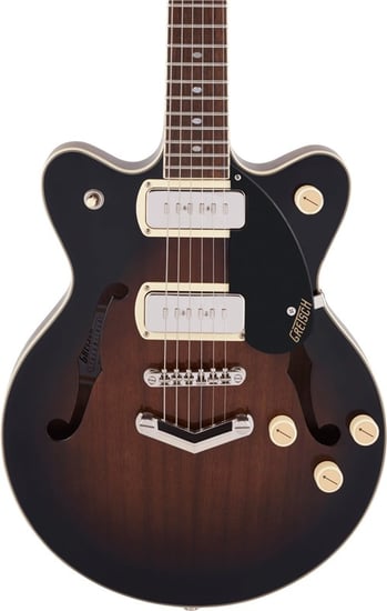 Gretsch G2655-P90 Streamliner Center Block Jr. Double-Cut P90 with V-Stoptail, Brownstone