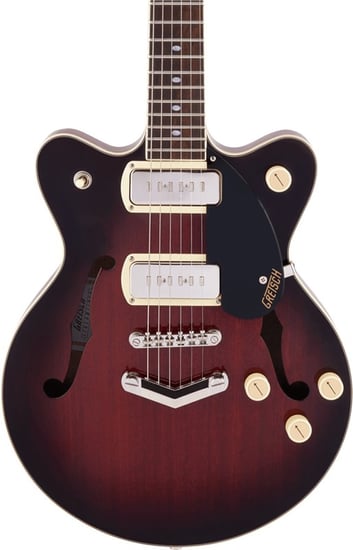 Gretsch G2655-P90 Streamliner Center Block Jr. Double-Cut P90 with V-Stoptail, Claret Burst