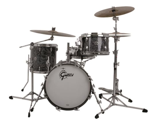 Gretsch GB-J483 USA Brooklyn 3 Piece Shell Pack, Deep Black Marine Pearl