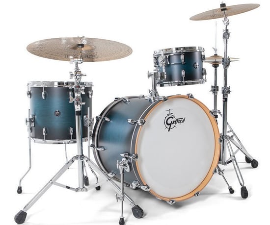 Gretsch RN2-E823 Renown Maple 3 Piece Shell Pack, Satin Antique Blue Burst