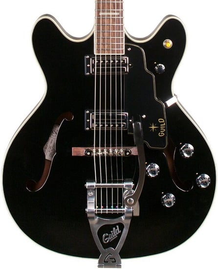 Guild Starfire V Newark St Semi-Hollow, Black