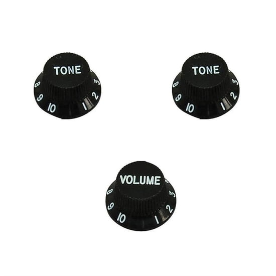 Guitar Tech GT504 Strat Style Knobs, Black