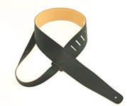 Henry Heller Deluxe Basket Weave Leather Strap (Black, HBW25-BLK)