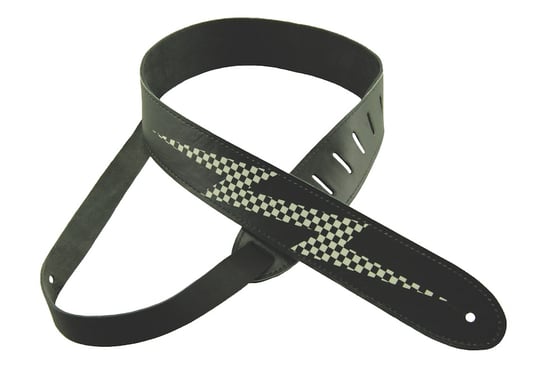 Henry Heller Leather Strap With Graphic (2 Inch, Black Lightning, HBOL2-01)