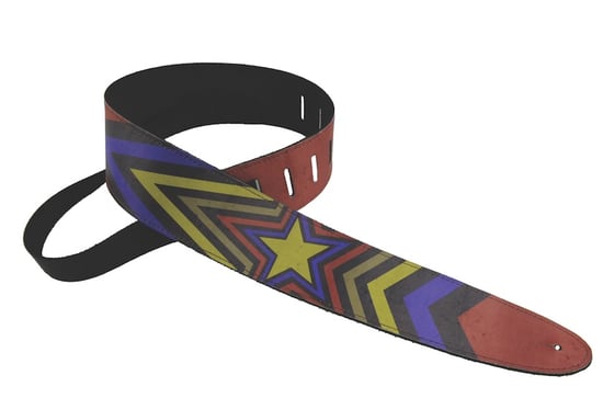 Henry Heller Leather Strap With Graphic (2.5 Inch, Multicoloured Stars, HBN25-06)