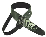 Henry Heller Leather Strap With Graphic (2.5 Inch, Voodoo Skull, HM25-03)