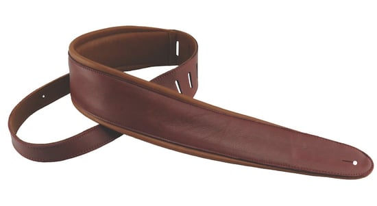 Henry Heller Padded Luxe Glove Capri Leather Guitar Strap (Oxblood/Brown, HPAD25-34)
