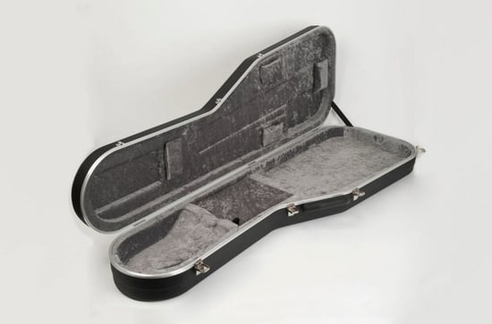 Hiscox  EBS Bass Guitar Hard Case, Black/Silver