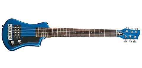 Hofner Shorty Electric Travel Guitar (Blue)