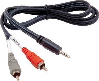 Hosa 3.5mm Jack to Dual Phono Cable (CMR-203) 0.9m