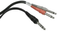 Hosa Stereo Jack to Dual Stereo Jack Y Cable (STP-204) 4m