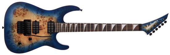 Jackson MJ Series Dinky DKRP, Ebony Fingerboard, Transparent Blue Burst