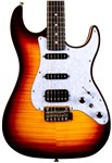 JET Guitars JS-600, HSS, Brown Sunburst