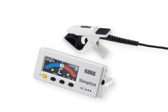 Korg Slimpitch Chromatic Tuner plus Contact Tuner (Pearl White)
