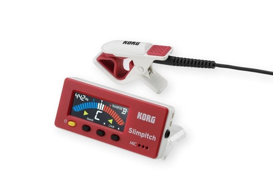 Korg Slimpitch Chromatic Tuner plus Contact Tuner (Red/White)