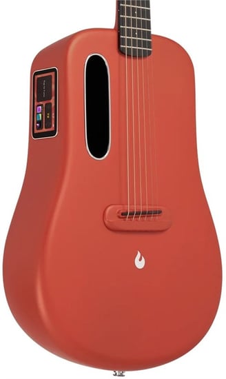 Lava ME 3 Electro Acoustic Guitar, 38", With Space Bag, Red