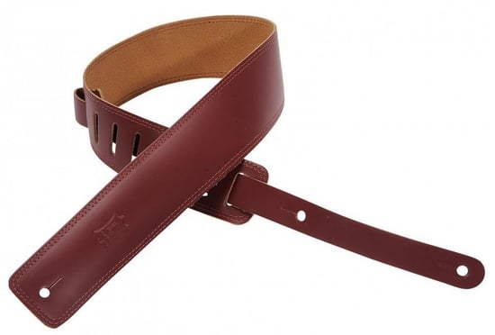 Levys DM1-BRG Leather Strap with Edge Stitching (Burgundy)