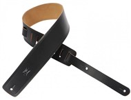 Levys DM1-XL-BLK Leather Strap with Edge Stitching (Extra Long, Black)