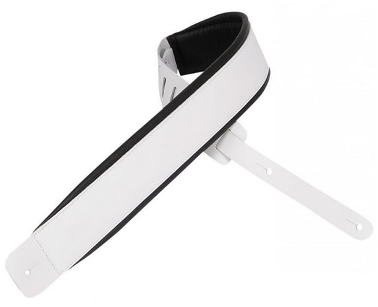 Levys DM1PD 2.5" Padded Garment Leather Guitar Strap (White)