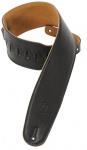 Levys M4GF-XL-BLK 3.5" Wide Padded Garment Leather Guitar & Bass Strap (Extra Long, Black)