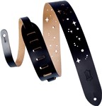 Levys M12GSC Classics Galaxy Punch Out Strap, 2in, Black
