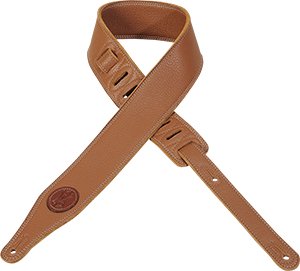 Levys M17SS-TAN Leather Guitar Strap (Tan)