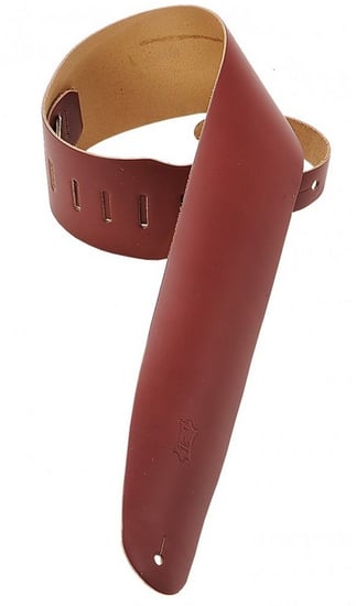 Levys M4 3.5" Extra Wide Guitar & Bass Leather Strap (Burgundy)