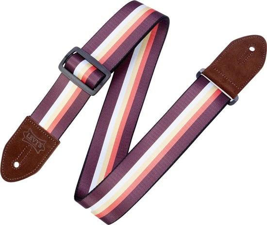 Levys MP2 Print Strap, 2in, 3-Bar Stripe