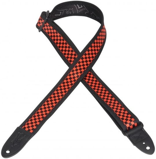 Levys MPS1 505 Strap (Red Checkerboard)